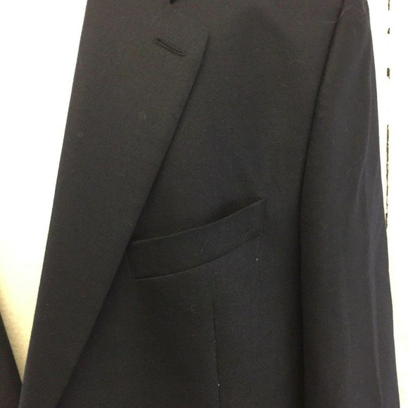 Dillards Ralph Lauren Suit Jacket Blazer Sports Coat Mens 44R Wool Black - Picture 6 of 12